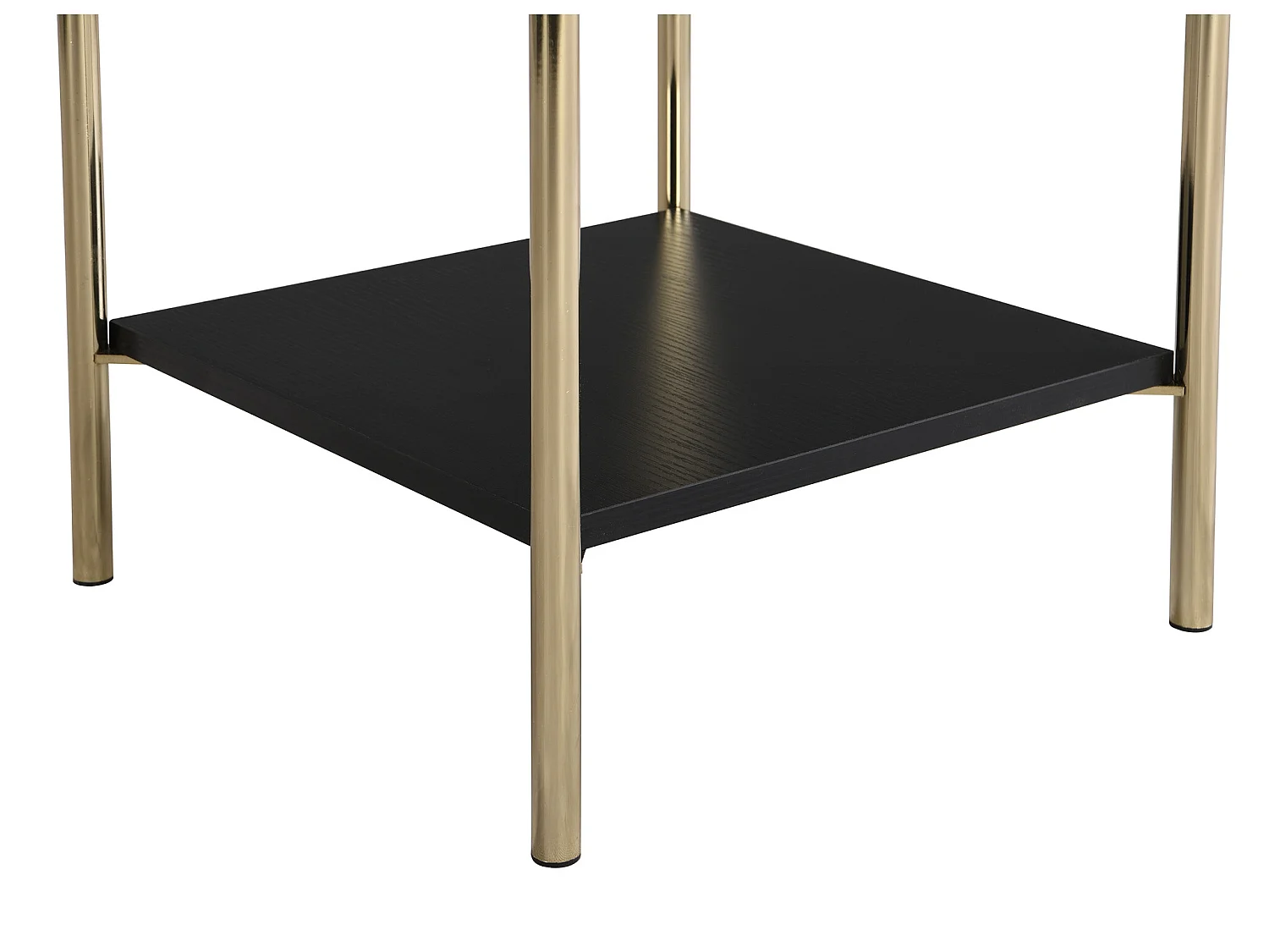 Table de chevet 1 tiroir - MDF et métal - Noir et doré - MILAVIA de Pascal Morabito