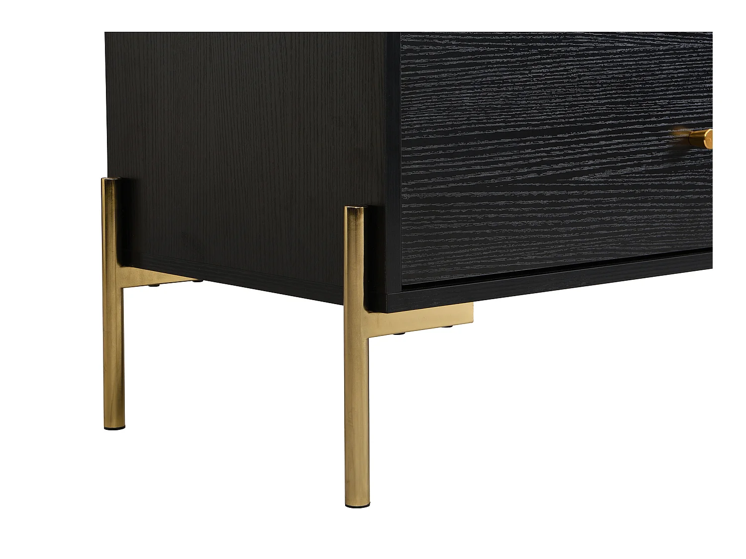 Kommode mit 6 Schubladen - MDF & Metall - Schwarz & Goldfarben - MILAVIA von Pascal Morabito