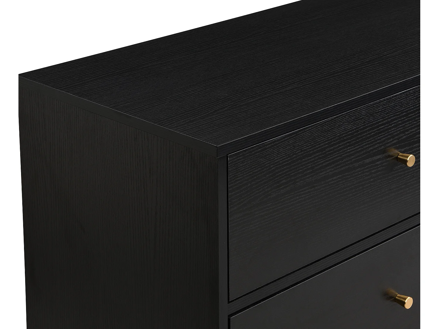 Ladekast met 6 lades - Mdf en metaal - Zwart en goud - MILAVIA van Pascal Morabito