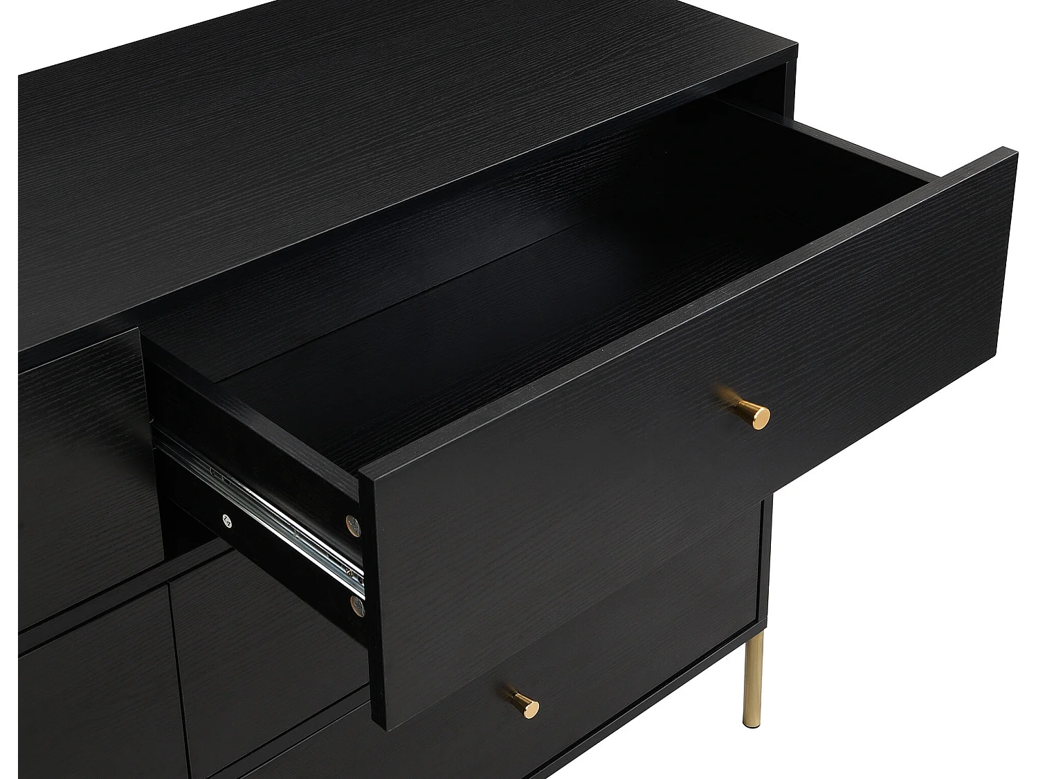 Ladekast met 6 lades - Mdf en metaal - Zwart en goud - MILAVIA van Pascal Morabito