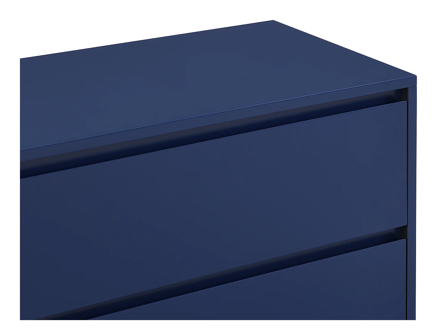 Commode 6 tiroirs - MDF et métal - Bleu laqué et doré - KORASA de Pascal Morabito