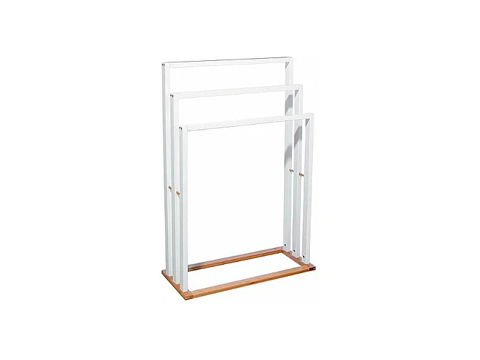 Porte-Serviettes Bois "Bambou" Blanc