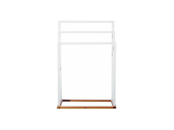 Porte-Serviettes Bois "Bambou" Blanc