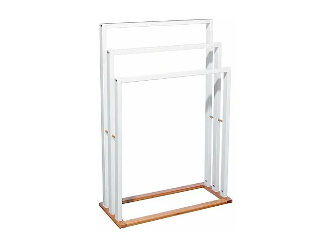 Porte-Serviettes Bois "Bambou" Blanc