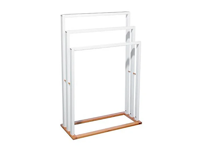 Porte-Serviettes Bois "Bambou" Blanc