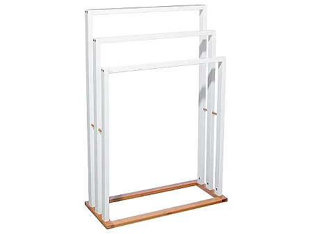 Porte-Serviettes Bois "Bambou" Blanc