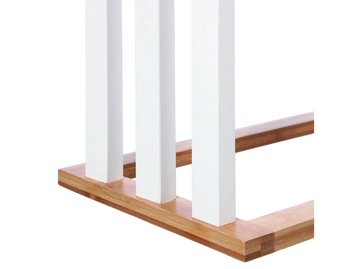 Porte-Serviettes Bois "Bambou" Blanc