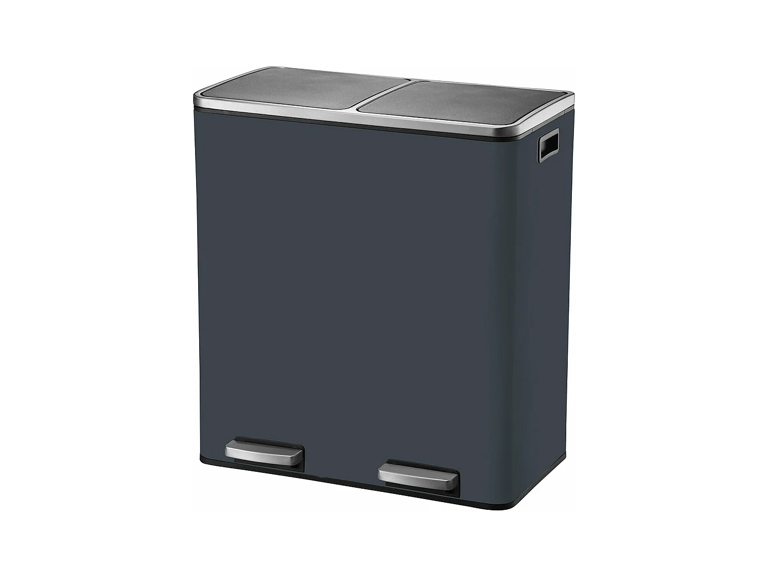 Poubelle de tri sélectif MAJOR Gris Acier inoxydable 60 L