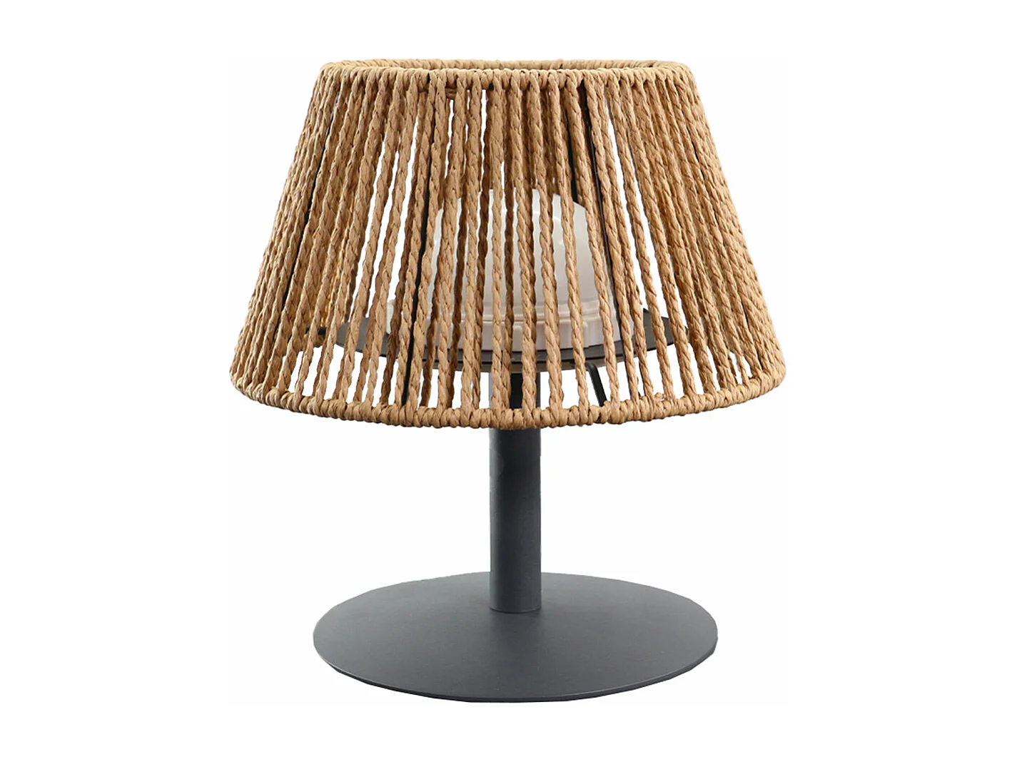 Lampe de table sans fil STANDY MINI Beige Jonc de mer H22cm