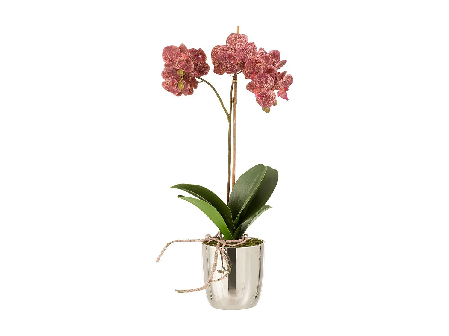 Orchidea artificiale in tessuto rosa 23x23x50 cm