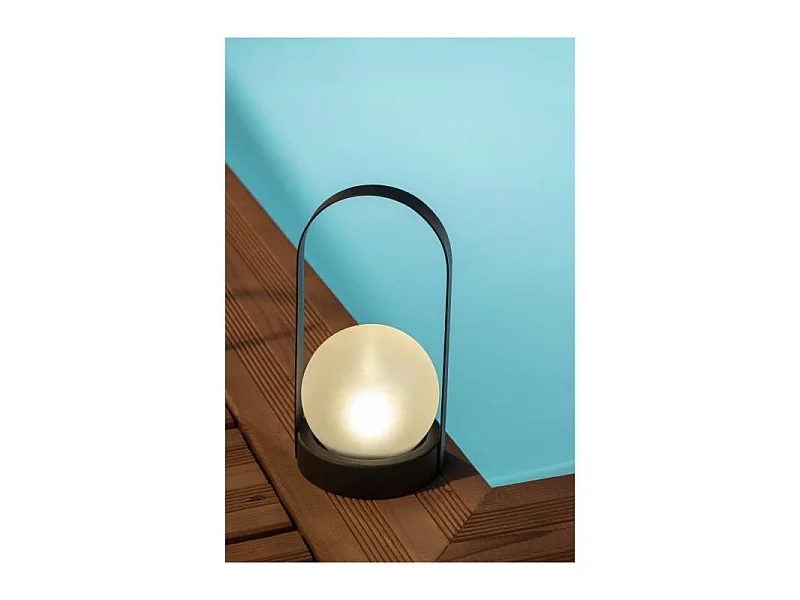 Lanterne solaire metal - boule perlee - GALIX