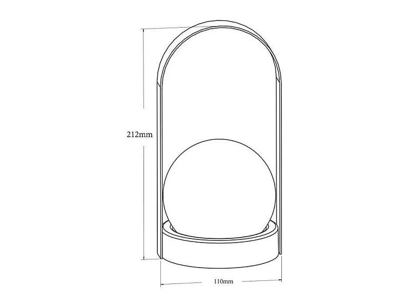 Lanterne solaire metal - boule perlee - GALIX