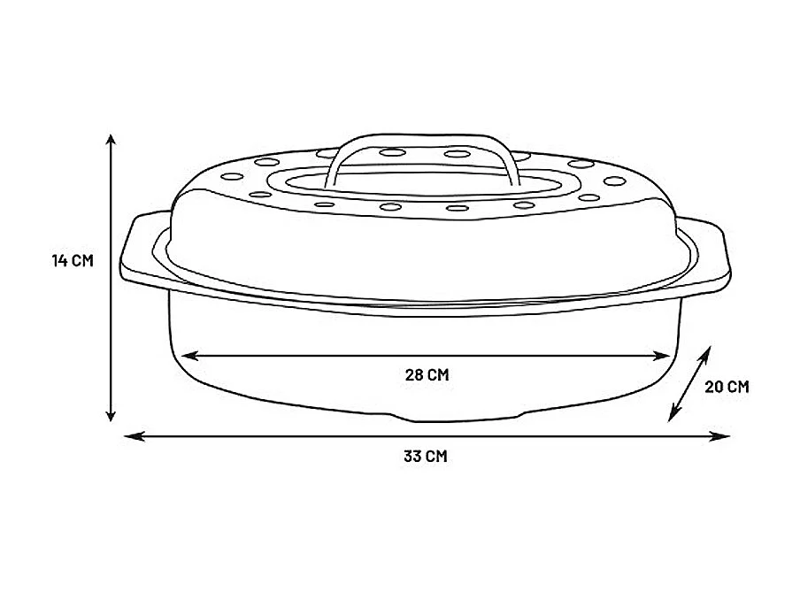 Warmcook Cocotte ovale en acier carbon 33x20cm - 6106