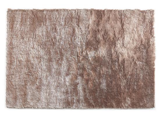 vente unique Tapis shaggy à poils longs ultra doux - 160 x 230 cm - Taupe reflet beige - DOLCE