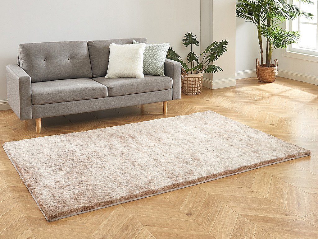 Shaggy teppe langhåret ultra mykt 160x230 cm taupe og beige DOLCE
