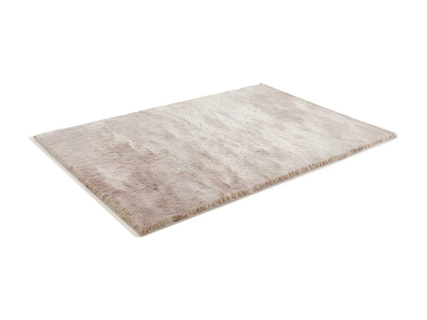 Shaggy-matta i taupe med beige nyans 200 × 290 cm extramjuk med långa lugg DOLCE