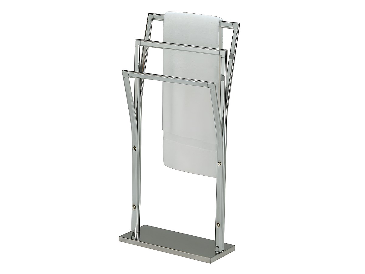 Toallero de metal cromado con 3 espacios para toallas ICE