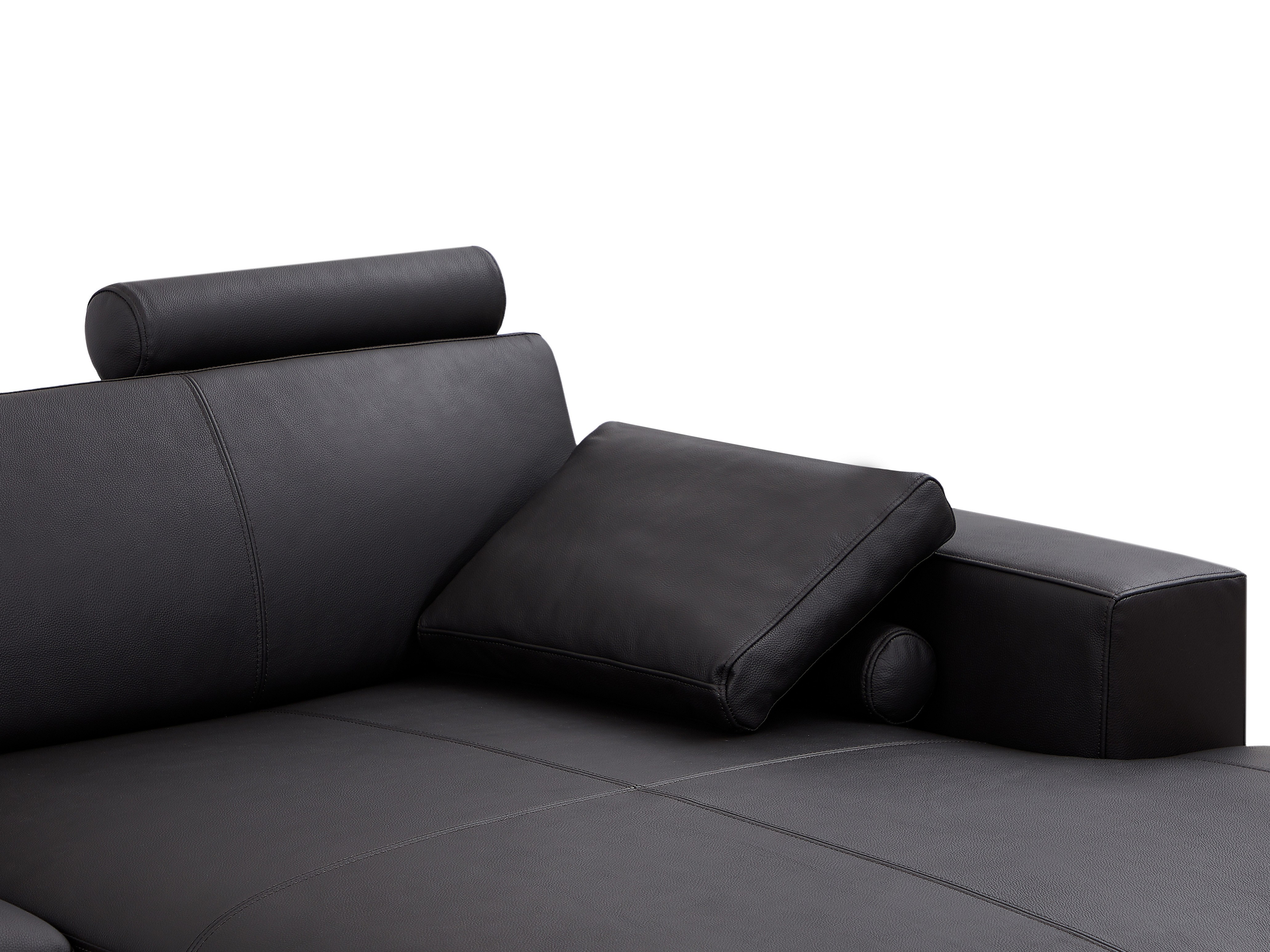 Sofá XXL 7 plazas marrón ángulo izquierdo DONATELLO II