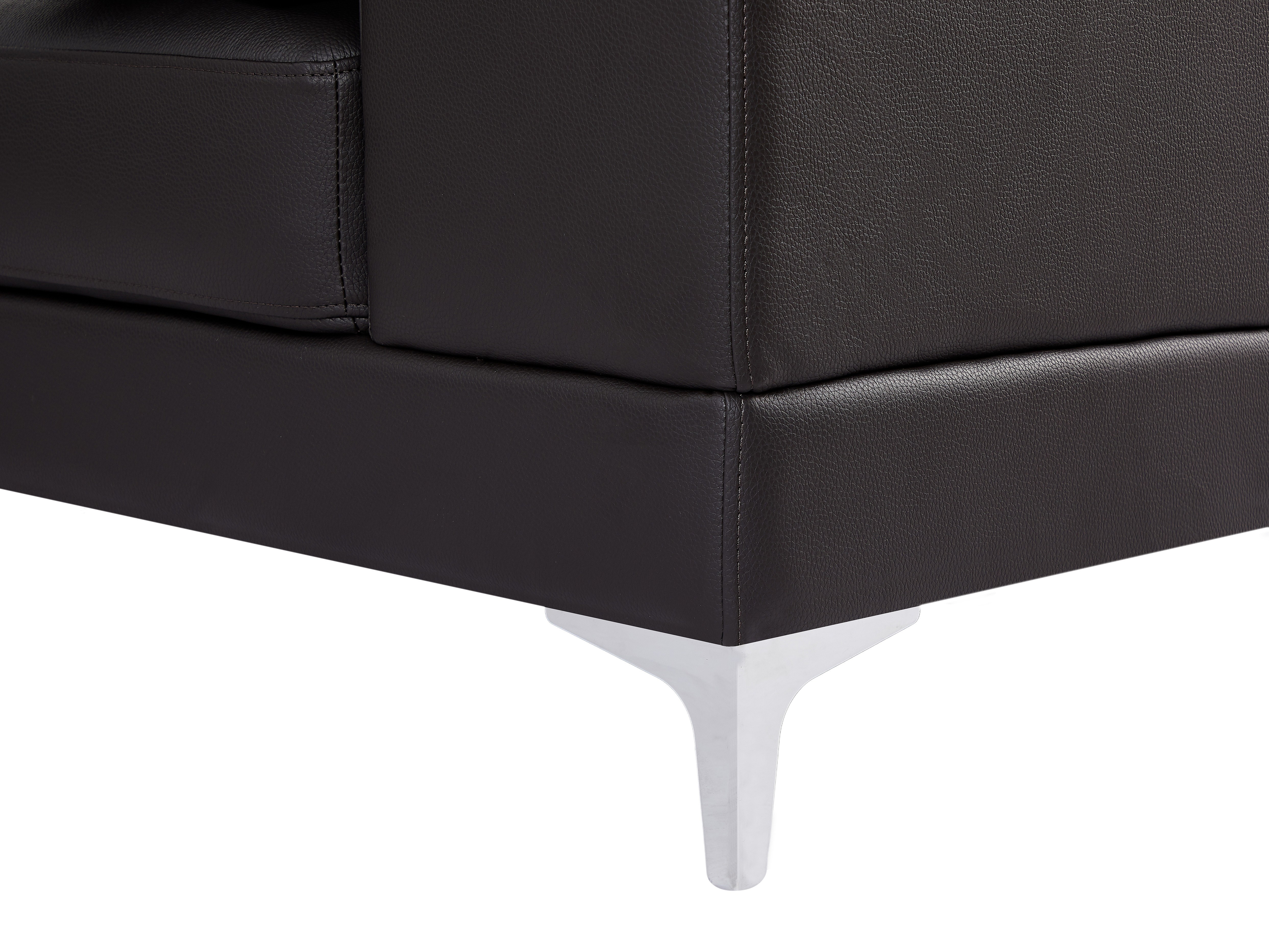 Sofá XXL 7 plazas marrón ángulo izquierdo DONATELLO II