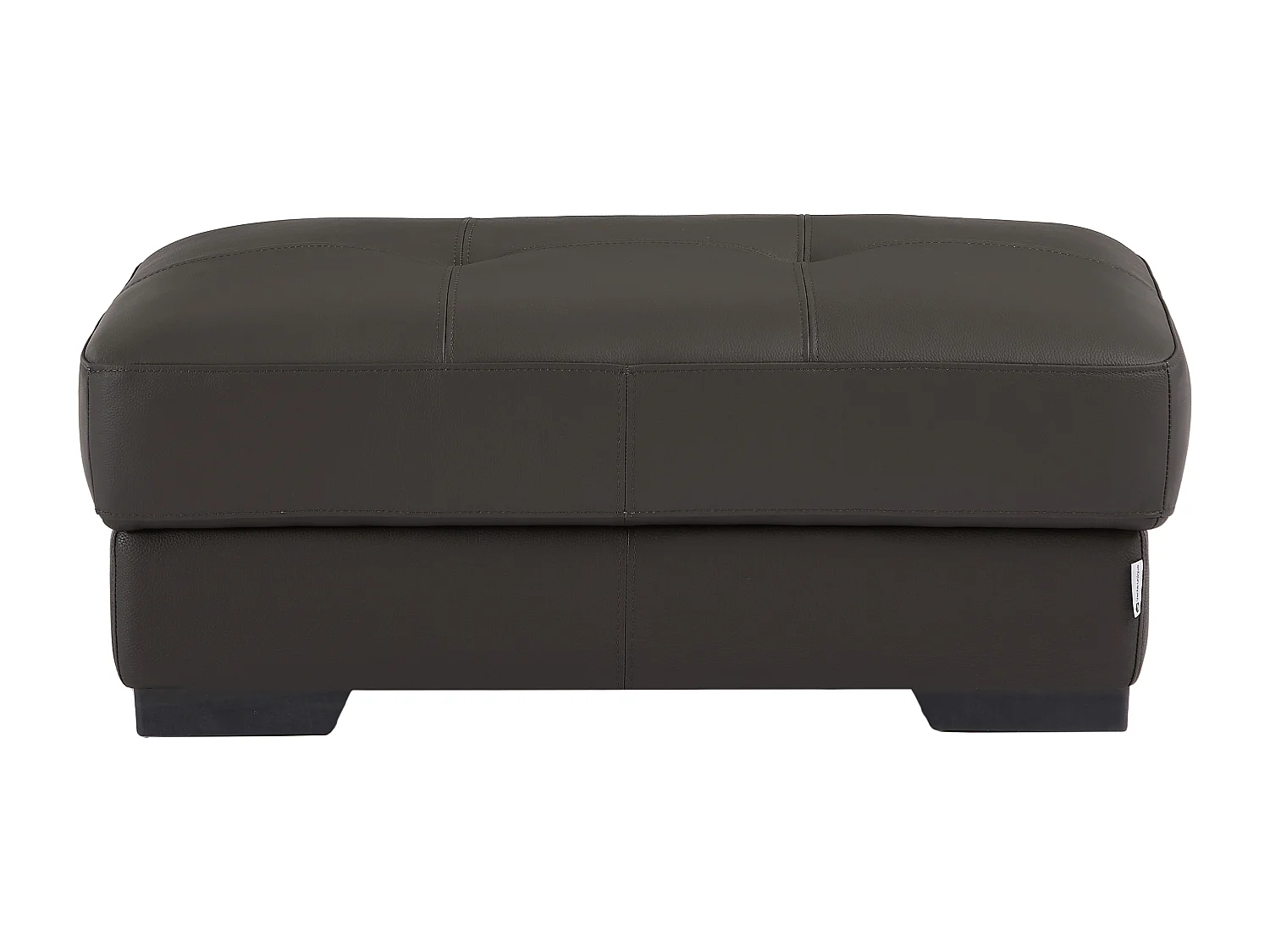 Puf de piel METROPOLITAN II - Marrón