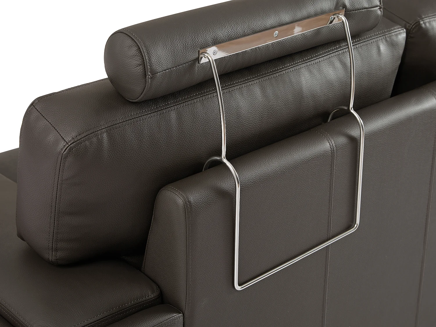 Lädernsoffa med vinkelform METROPOLITAN II - Brun - Vänster vinkel