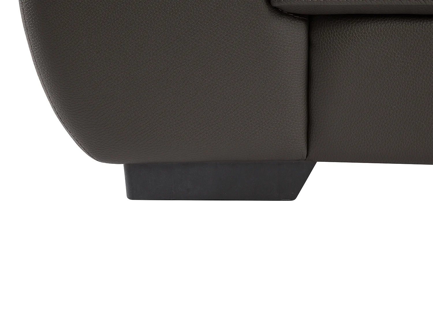 Soffa med skinnfålt i skinn METROPOLITAN II - Brun - Höger hörna