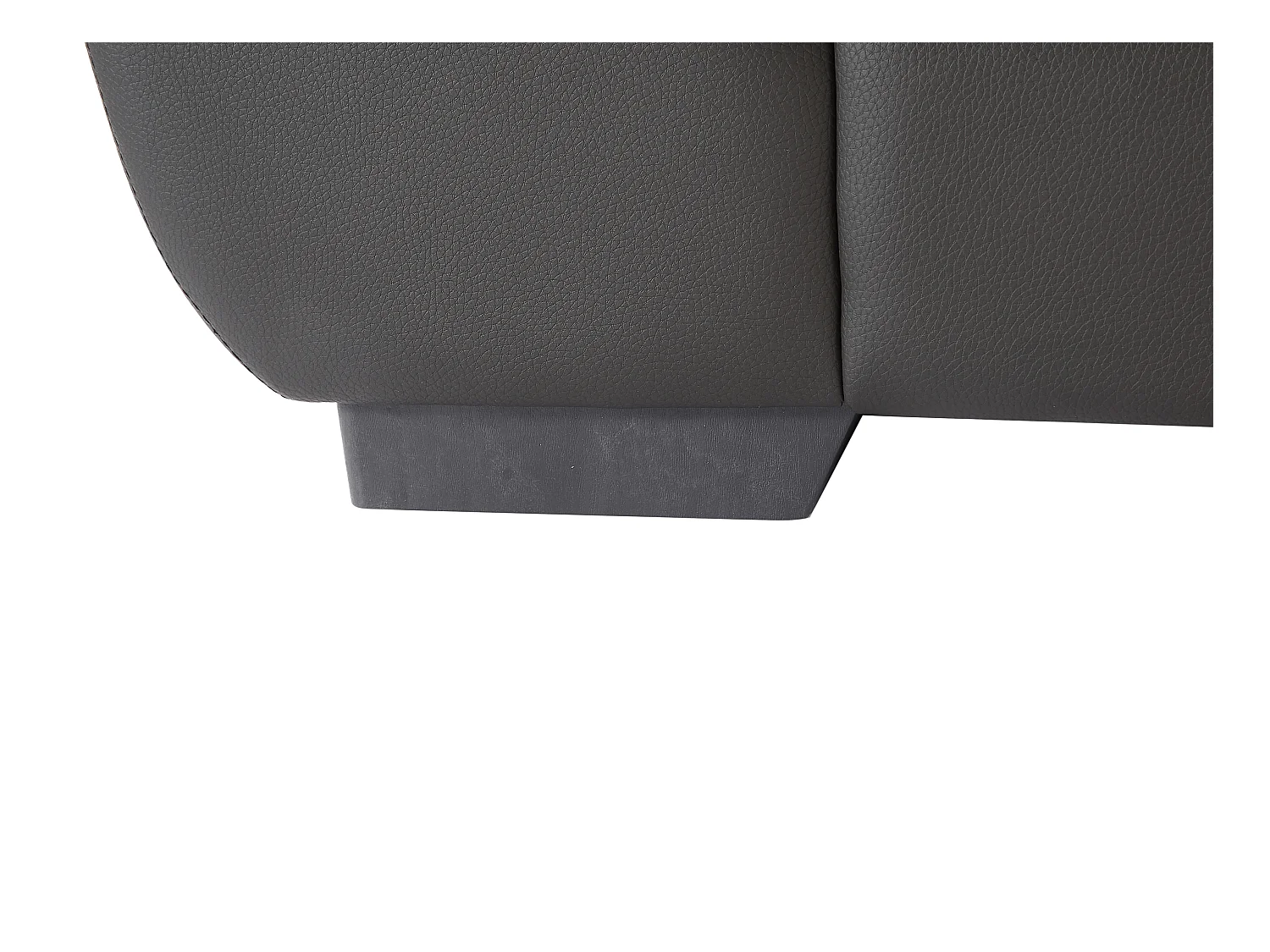 Canapé d'angle en cuir METROPOLITAN II - Noir - Angle droit 