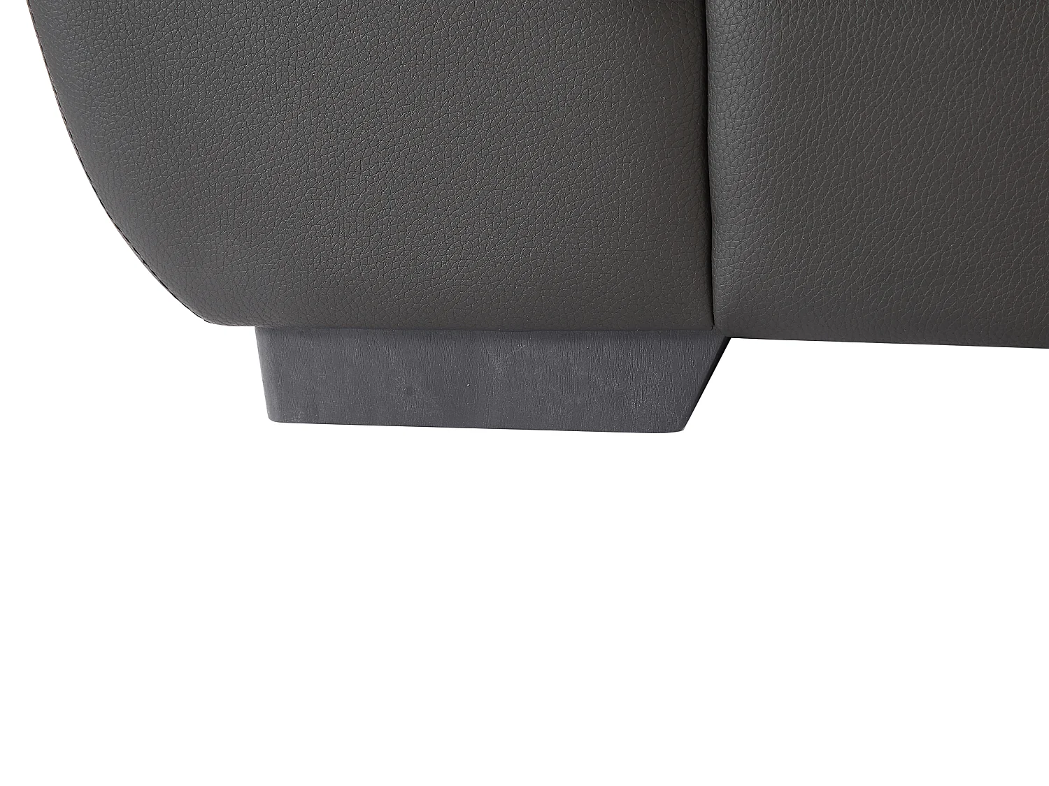 Divano angolare in pelle Nero - Angolo a destra - METROPOLITAN II