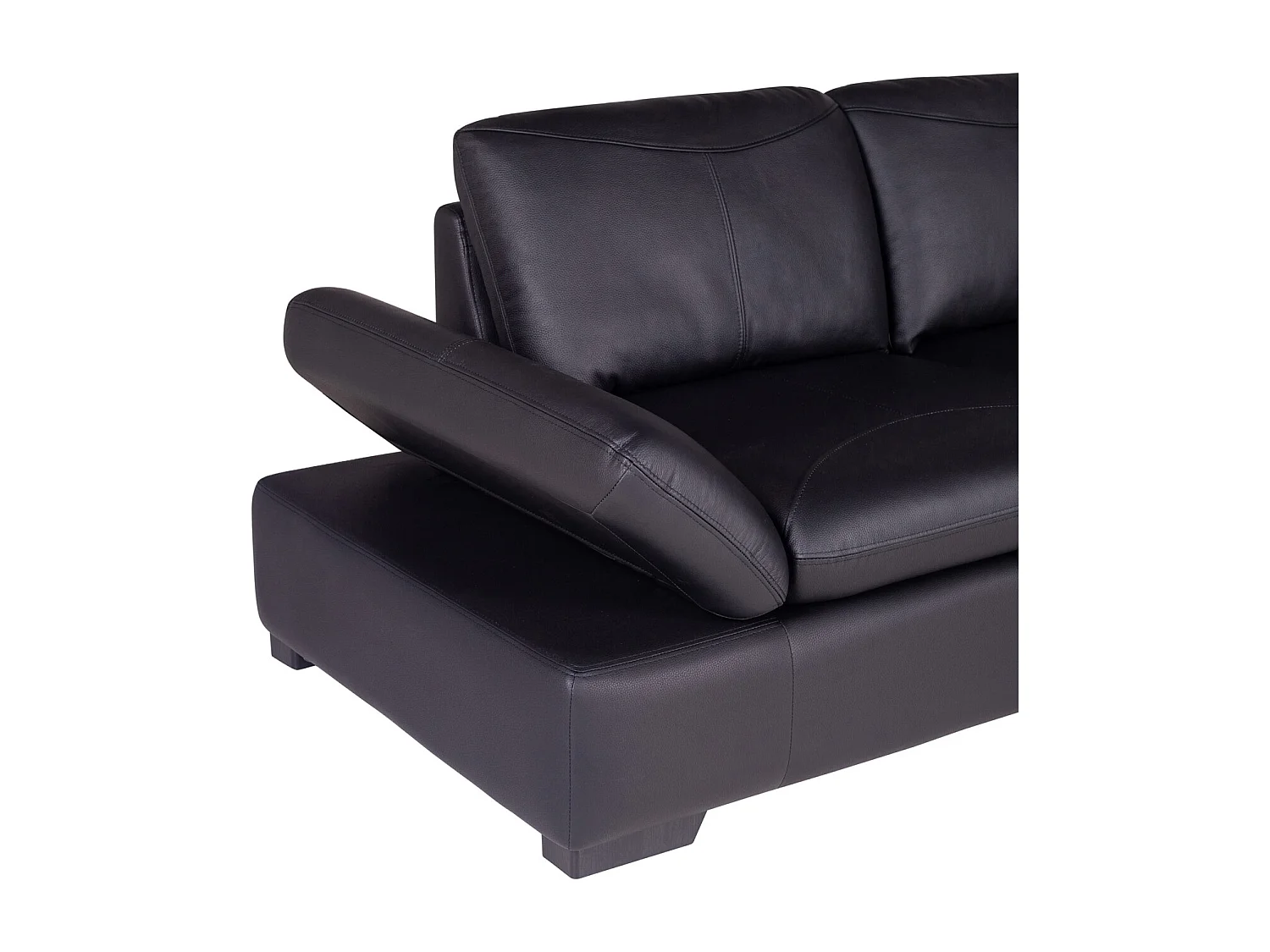 Hjørnesofa høyre i svart skinn ONYX II