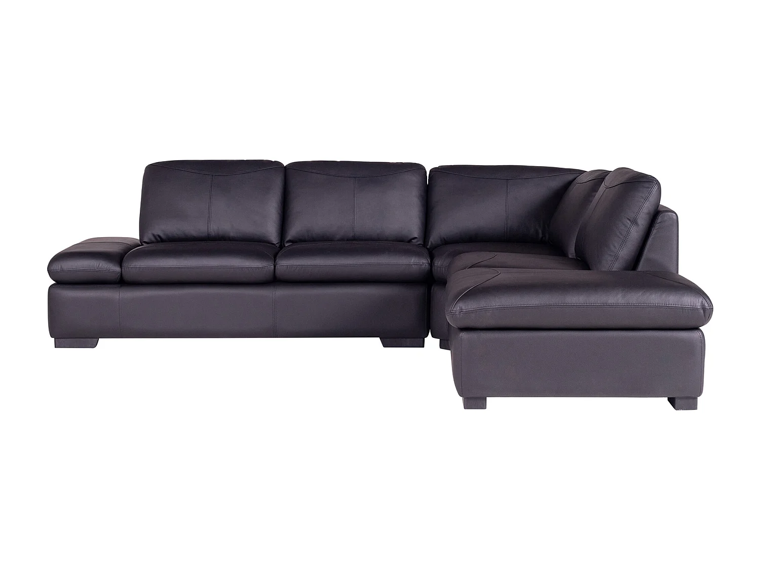Hjørnesofa høyre i svart skinn ONYX II