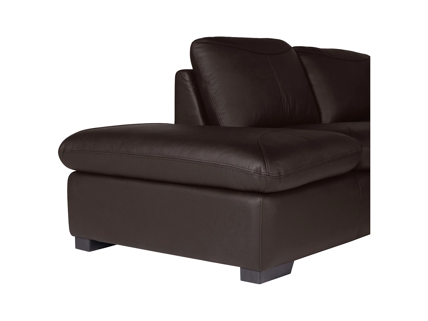 Divano angolare in pelle Marrone - Angolo a sinistra - ONYX II