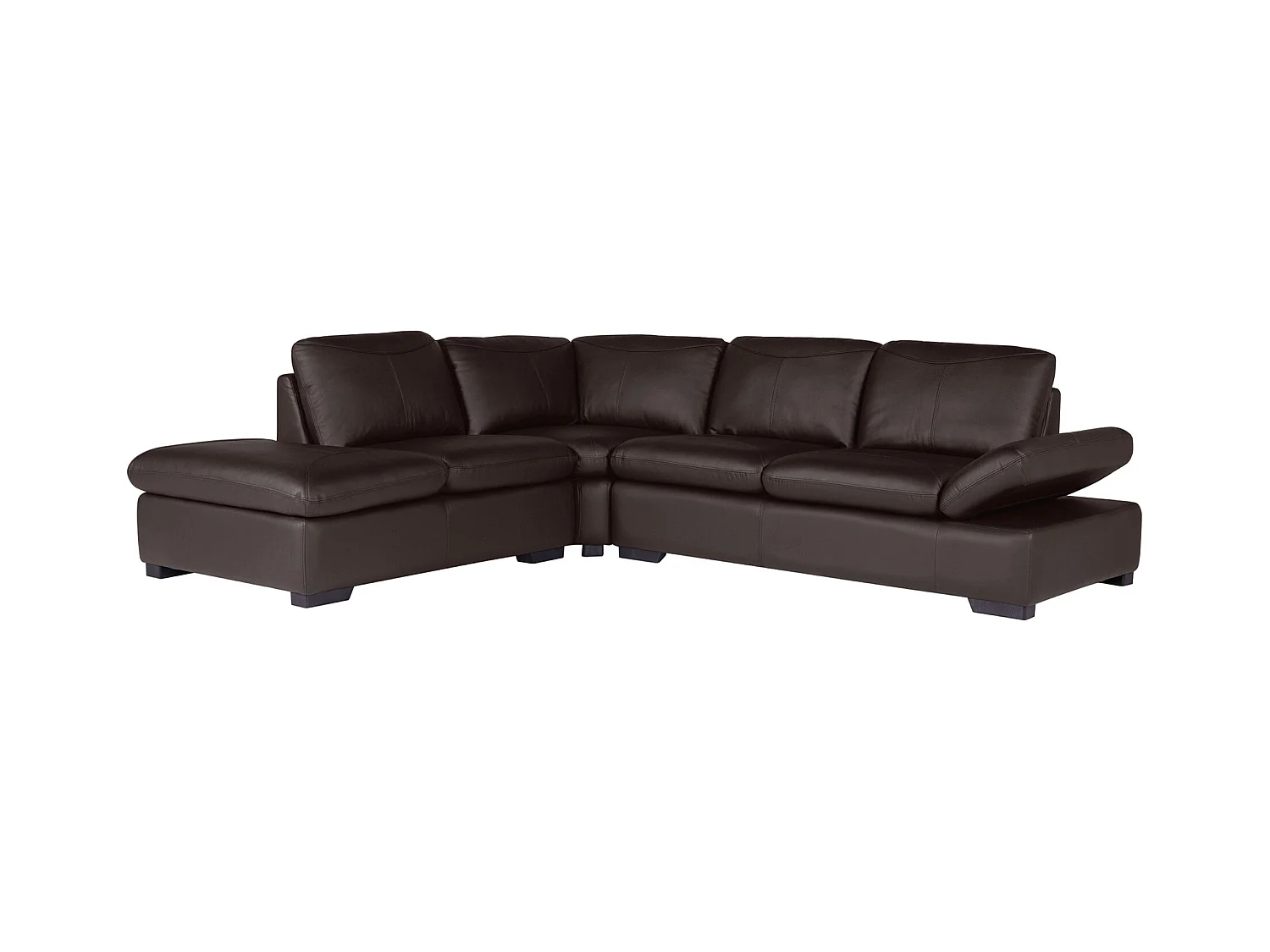 Ecksofa Leder - Ecke Links - Braun- ONYX II