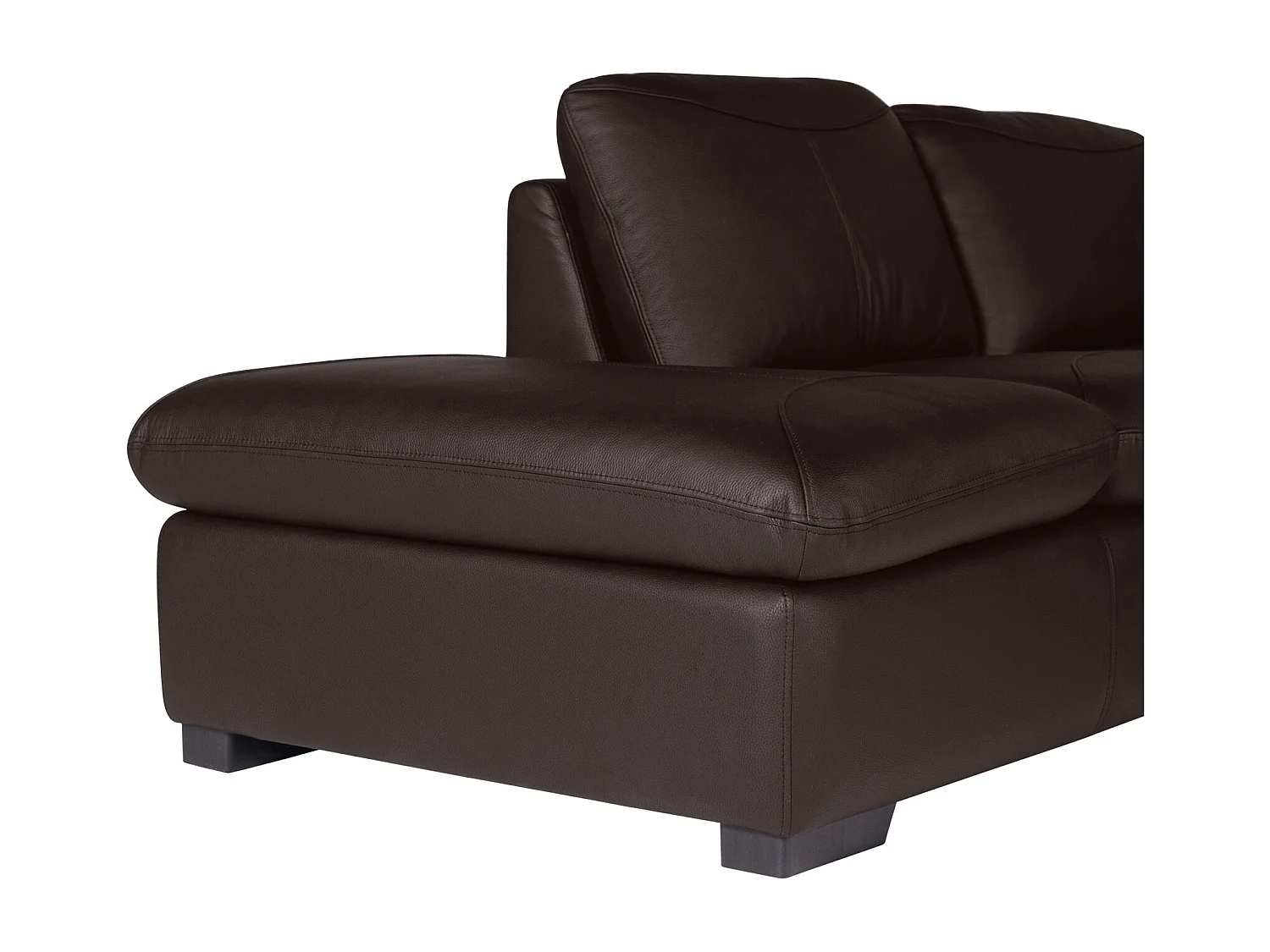 Divano angolare in pelle Marrone - Angolo a sinistra - ONYX II