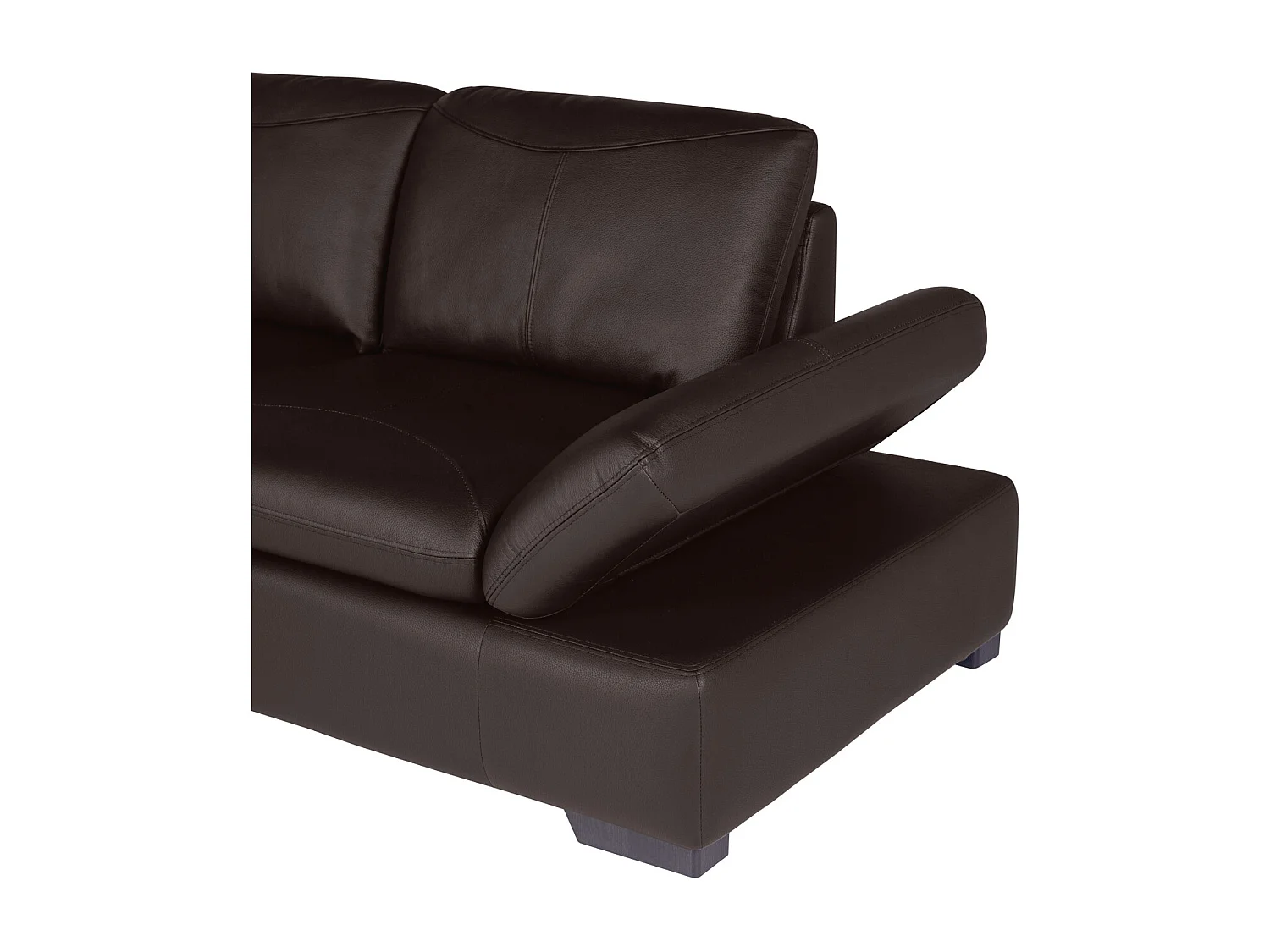 Divano angolare in pelle Marrone - Angolo a sinistra - ONYX II