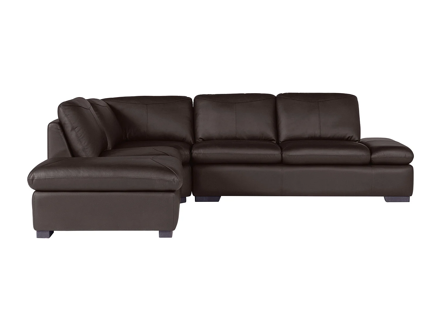 Divano angolare in pelle Marrone - Angolo a sinistra - ONYX II