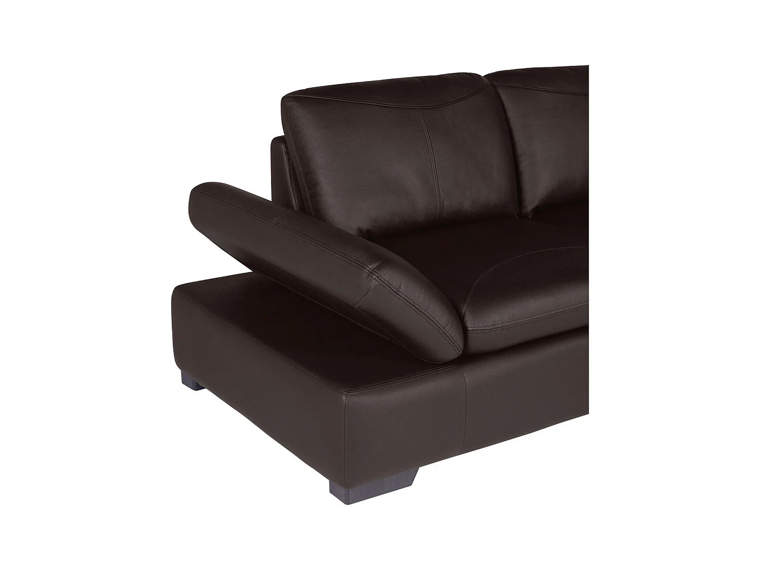 Divano angolare in pelle Marrone - Angolo a destra - ONYX II