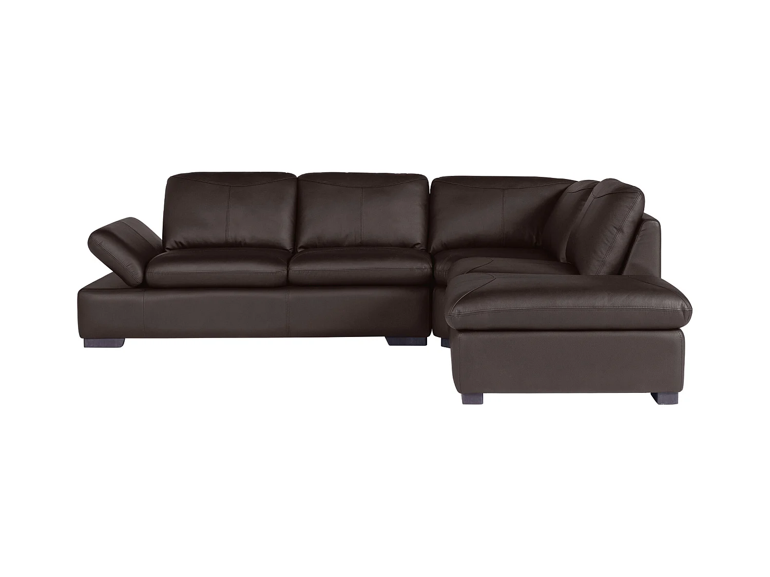 Divano angolare in pelle Marrone - Angolo a destra - ONYX II