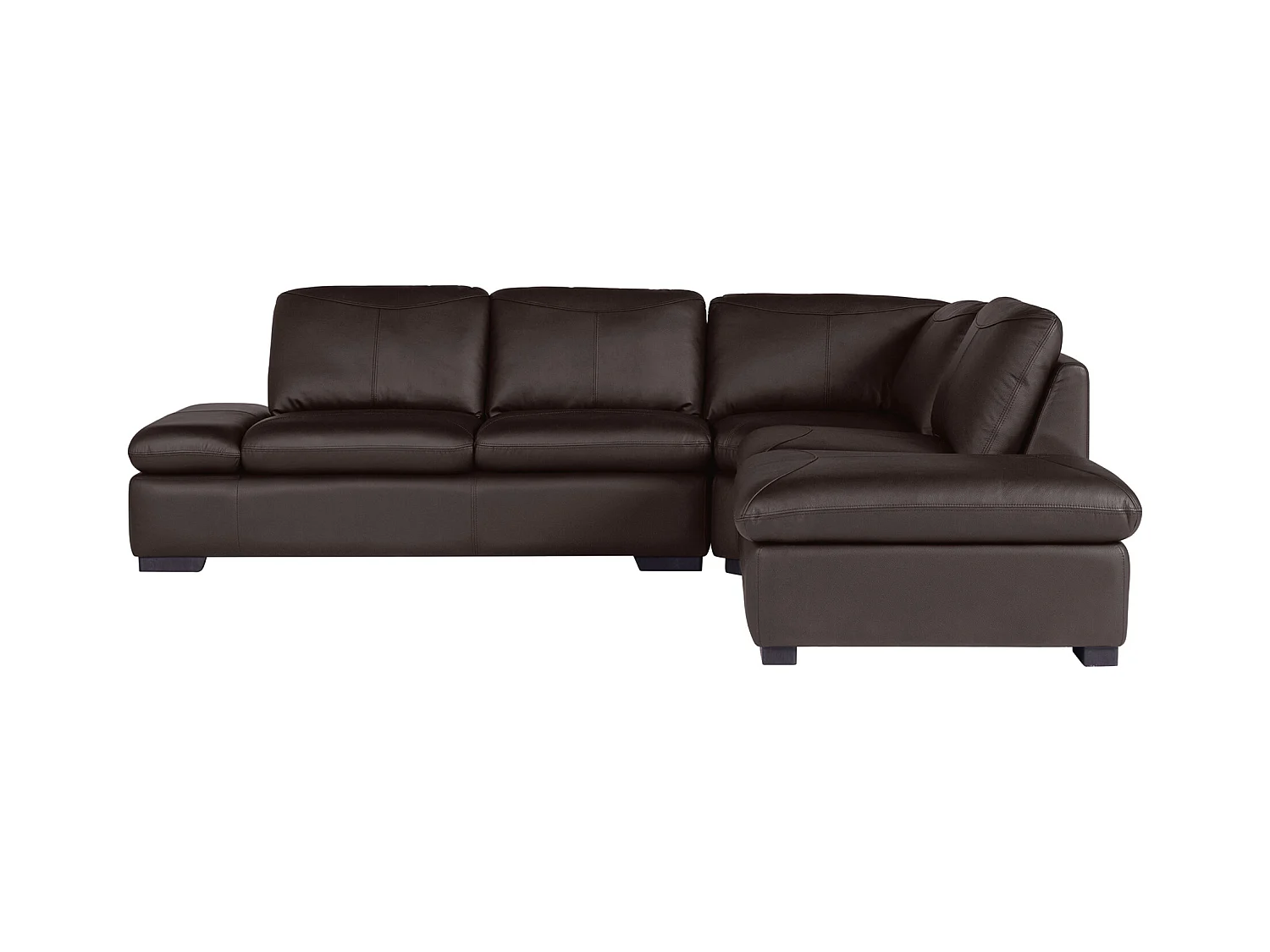 Divano angolare in pelle Marrone - Angolo a destra - ONYX II