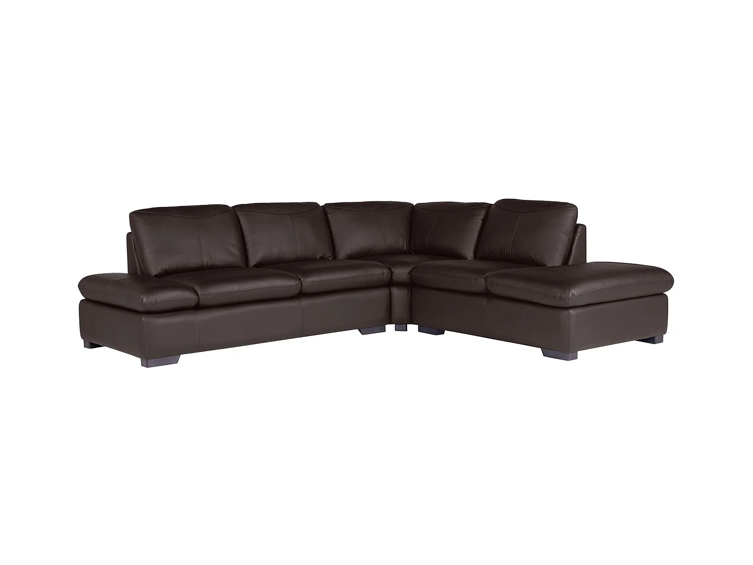 Divano angolare in pelle Marrone - Angolo a destra - ONYX II