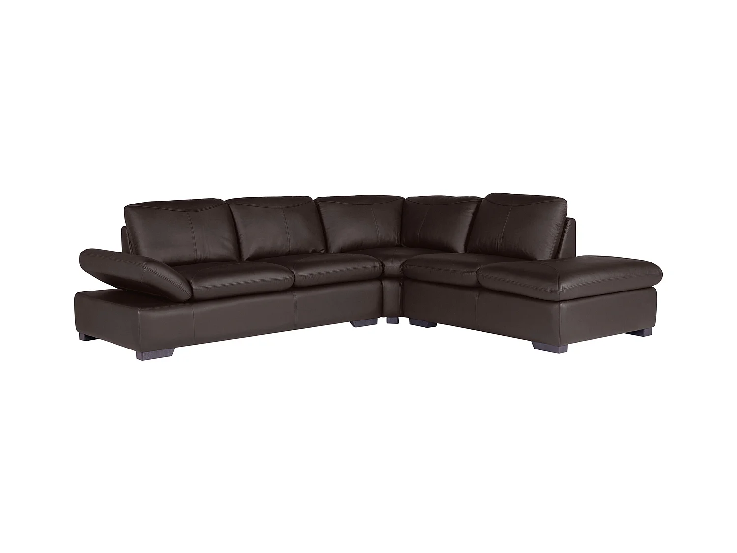 Ecksofa Leder - Ecke Rechts - Braun - ONYX II