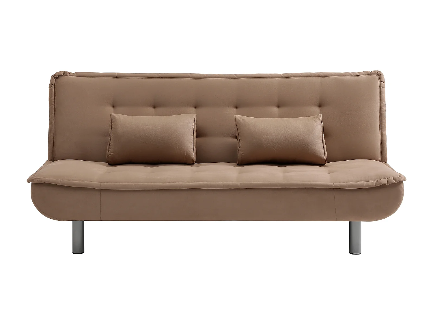 Canapé 3 places convertible clic-clac MISHAN en tissu - Caramel