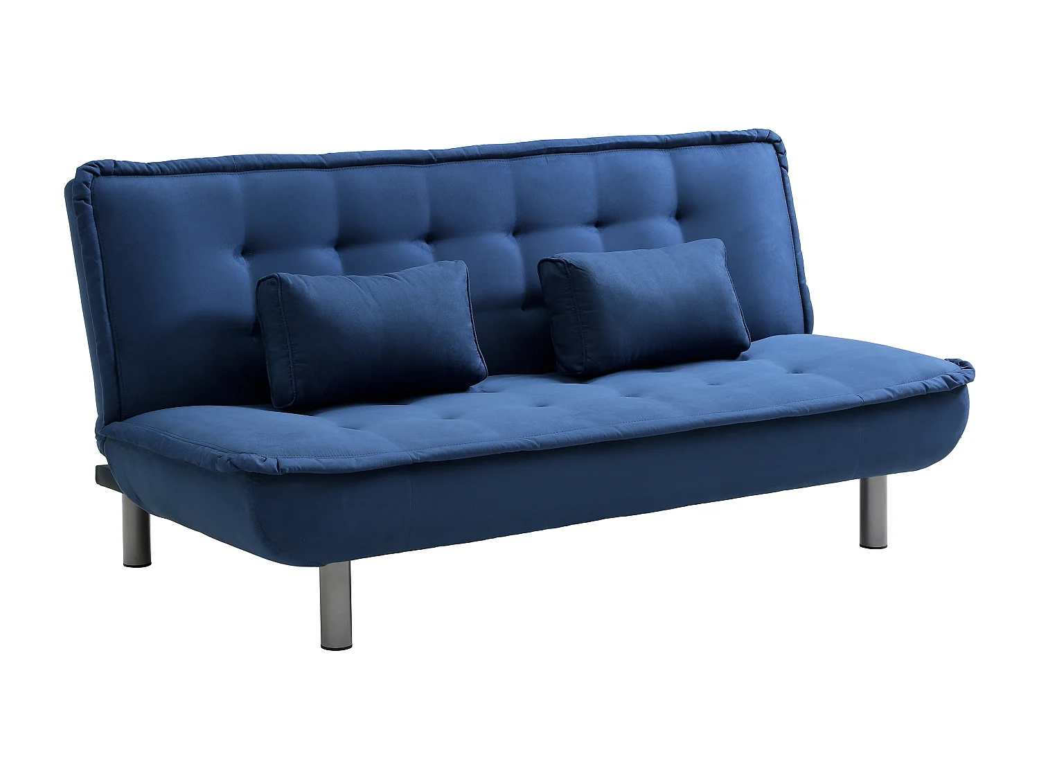 Canapé 3 places convertible clic-clac MISHAN en tissu - Bleu
