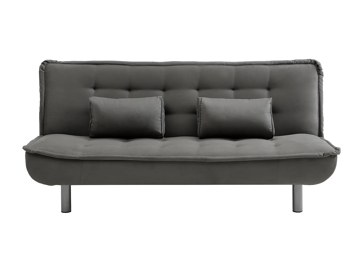 Canapé 3 places convertible clic-clac MISHAN en tissu - Gris
