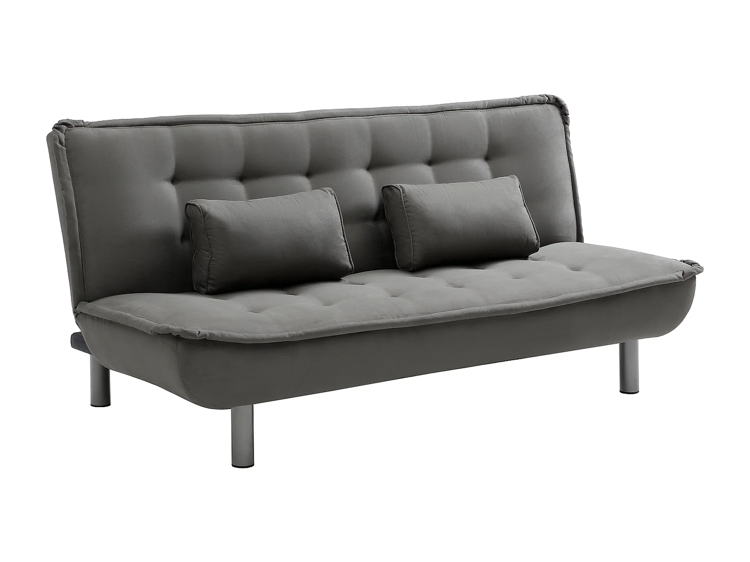 Canapé 3 places convertible clic-clac MISHAN en tissu - Gris