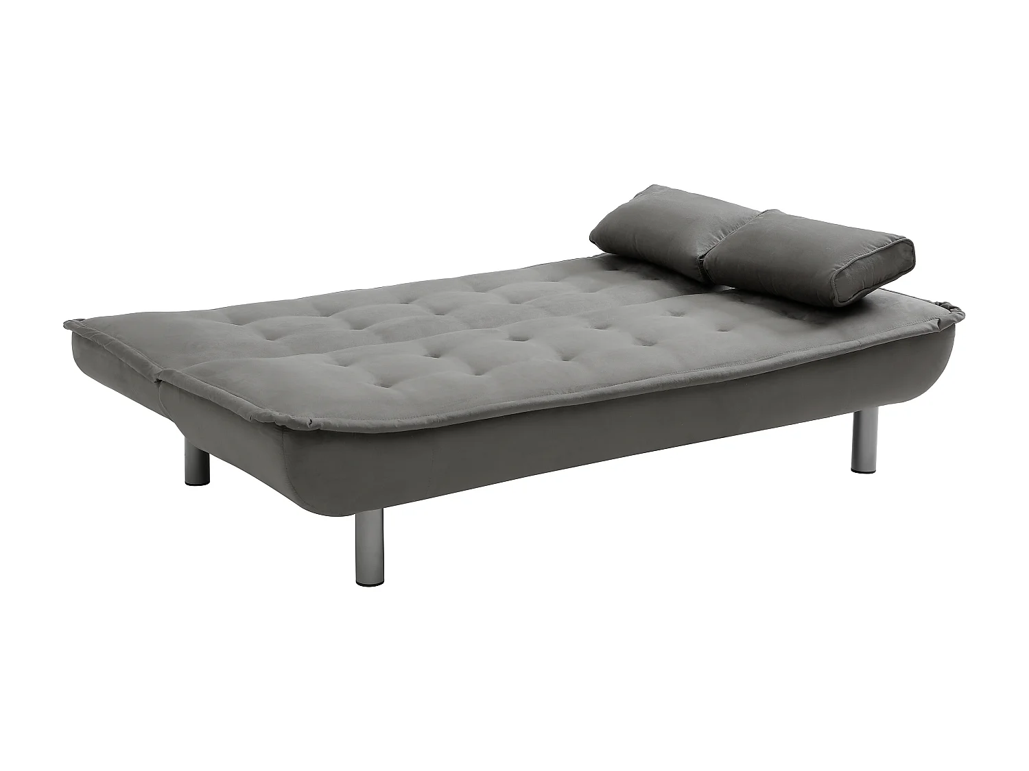 Canapé 3 places convertible clic-clac MISHAN en tissu - Gris