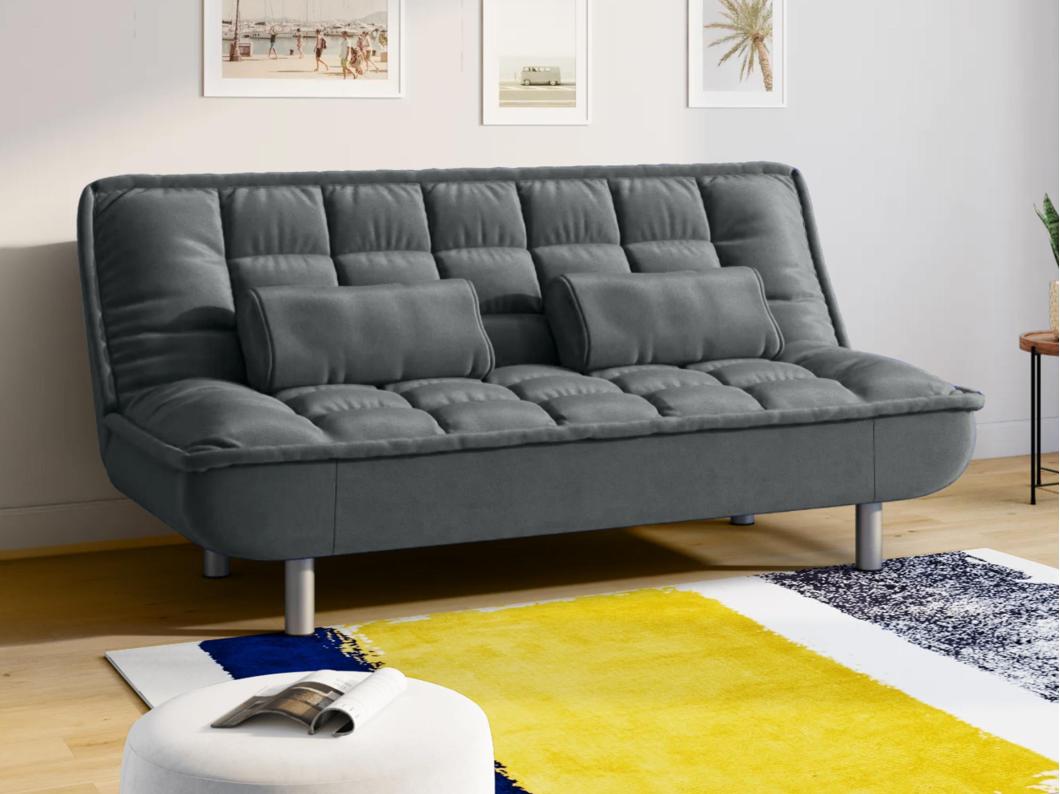 Schlafsofa Klappsofa - Stoff - Grau - MISHAN