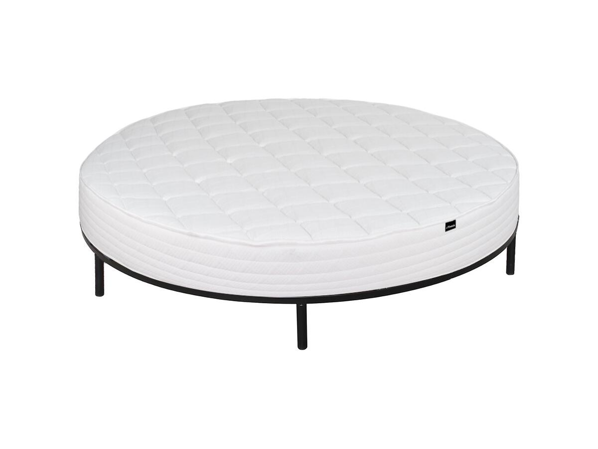 Matratzen-Lattenrost-Set - 220 x 220 cm - rund - Stärke 25 cm - ROMA von YS günstig online kaufen