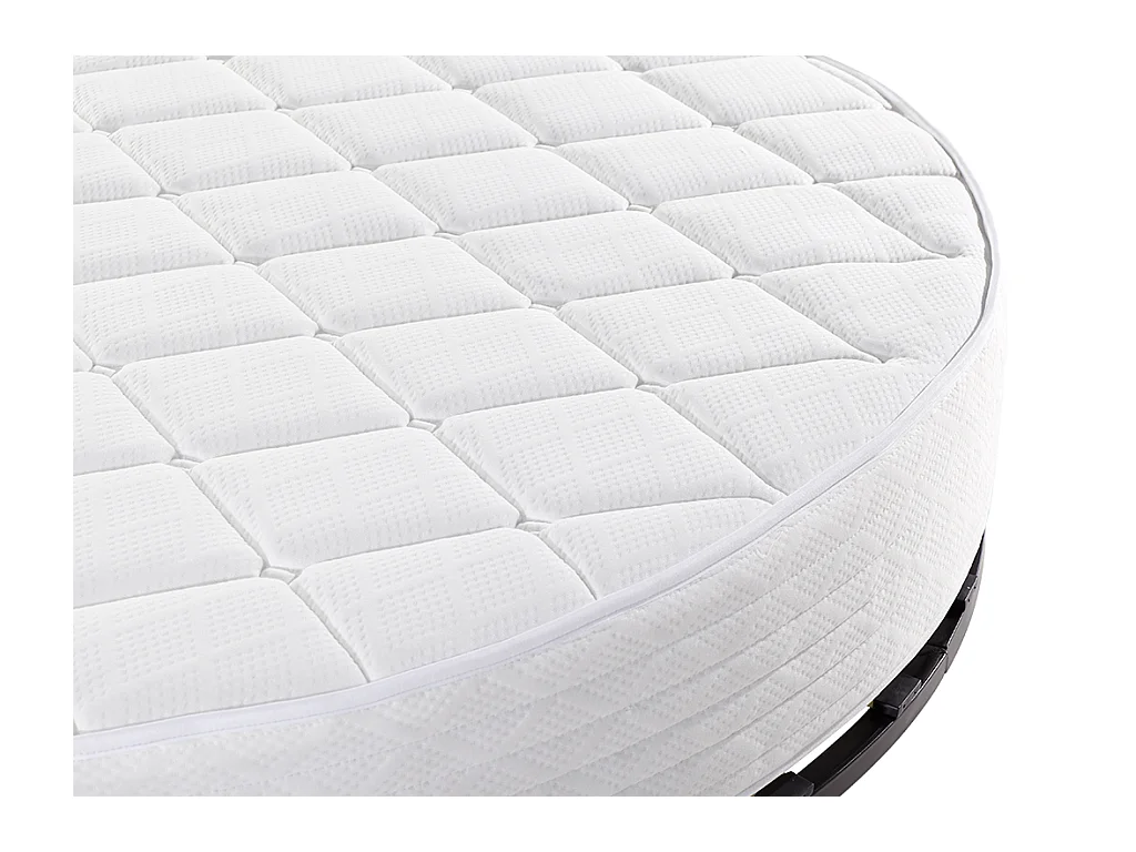 Ensemble 220 x 220 cm sommier + matelas rond ép.25cm - ROMA de YSMÉE
