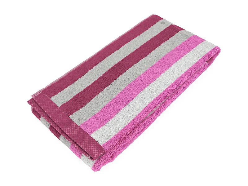 Drap de douche 70x140 cm PURE STRIPES rose lavande