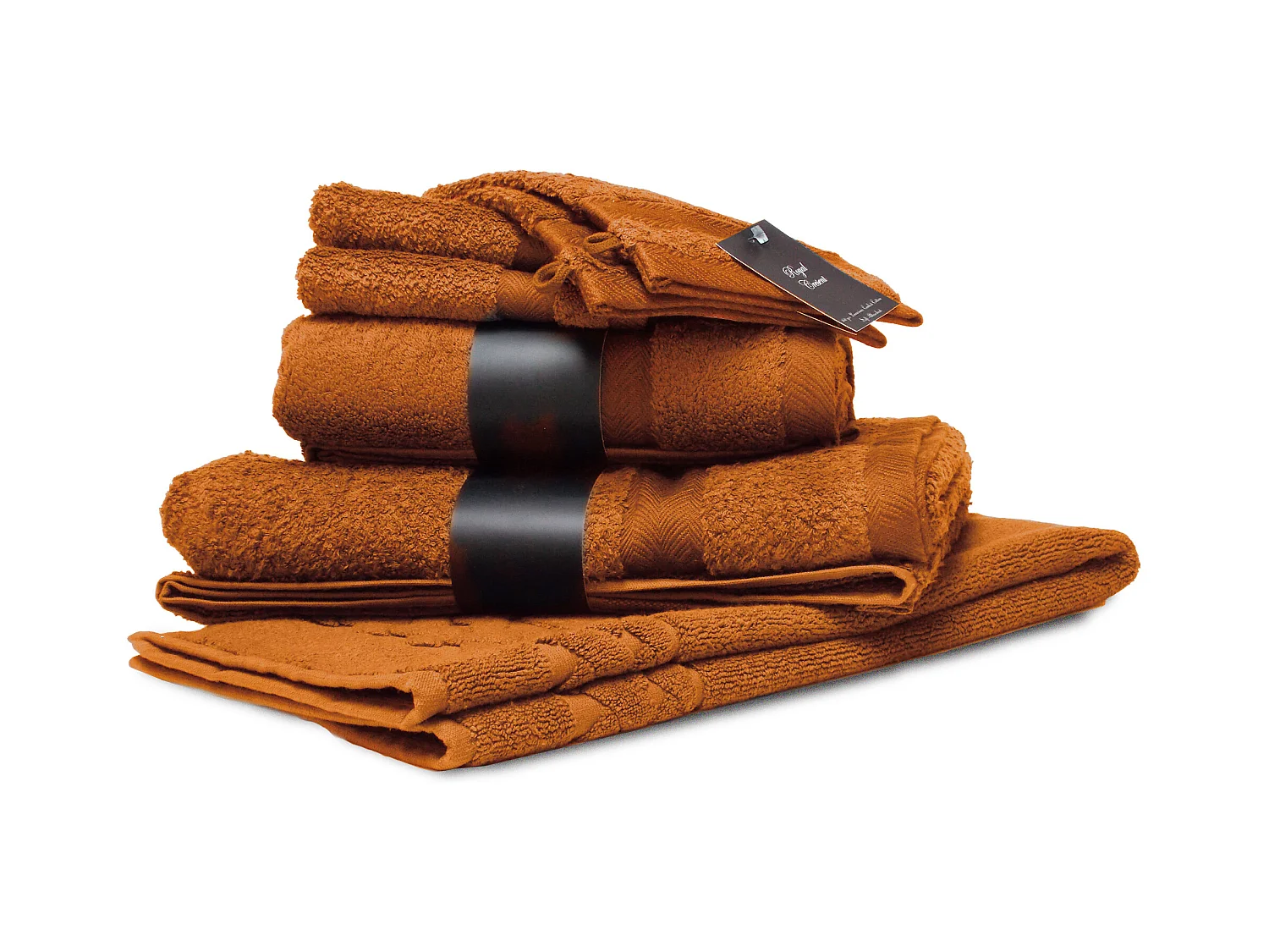 Parure de bain 7 pièces ROYAL CRESENT Jaune Topaze 650 g/m2